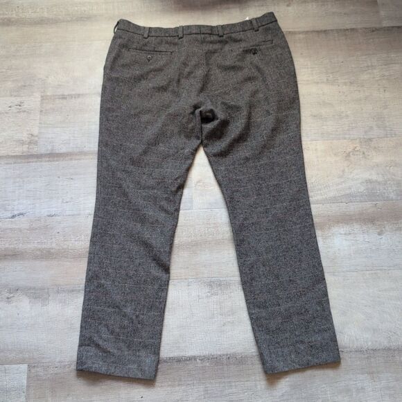 MOSS BROS Dress Pants Houndstooth Plaid Savoy Taylors Guild Slim Fit 40IN - Picture 7 of 8